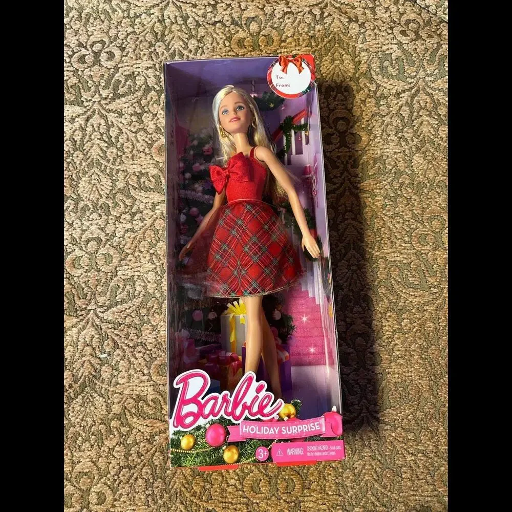 Barbie Doll 2015 Barbie Holiday Surprise Doll‎ Christmas Blonde DMN87 Red Green